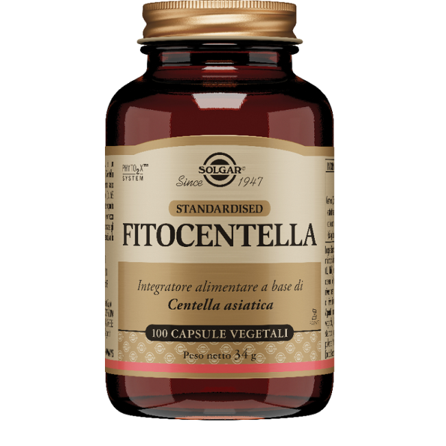 Barattolo da 100 capsule vegetali di Solgar Fitocentella, integratore per microcircolo e gambe gonfie. Barattolo da 100 capsule vegetali di Solgar Fitocentella, integratore per microcircolo e gambe gonfie.