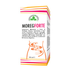 Flacone da 200 ml di Moreg Forte Sciroppo Integratore Per La Regolarità Intestinale.