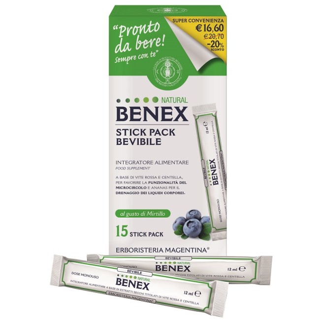 BENEX BEVIBILE 15 STICK DA 12 ML TAGLIO PREZZO BENEX BEVIBILE 15 STICK DA 12 ML TAGLIO PREZZO