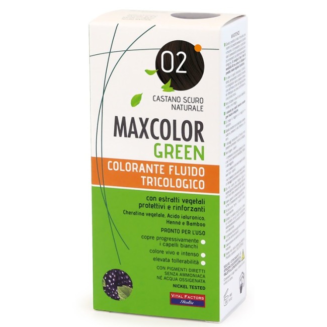 MAXCOLOR GREEN 02 CASTANO SCURO NATURALE 75 ML + BALSAMO 15 ML MAXCOLOR GREEN 02 CASTANO SCURO NATURALE 75 ML + BALSAMO 15 ML