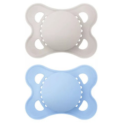 Mam Succhietto Original 2-6 Mesi Silicone Maschio 2 Pezzi