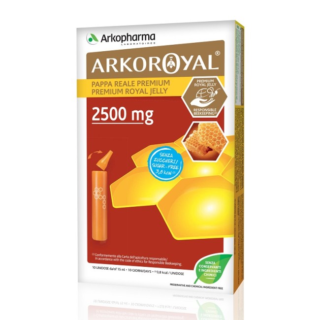 ARKOROYAL PAPPA REALE 2500 MG SENZA ZUCCHERO 10 FIALE ARKOROYAL PAPPA REALE 2500 MG SENZA ZUCCHERO 10 FIALE