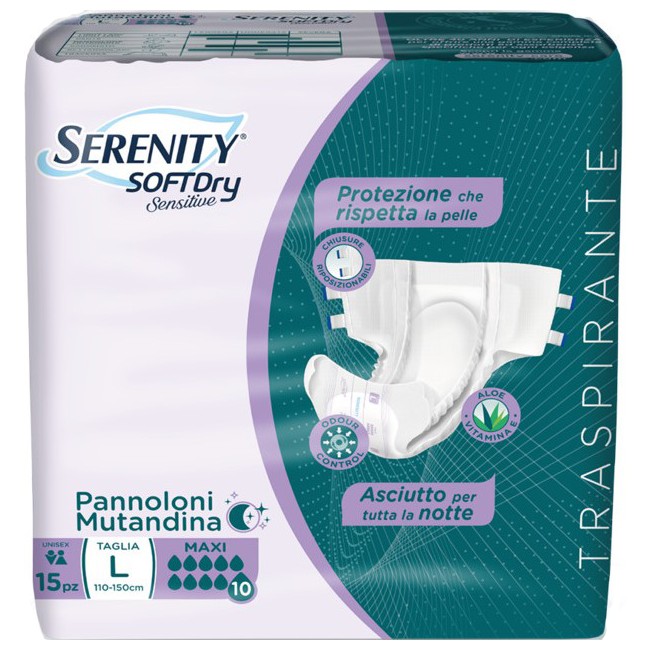 Pannolone Mutandina Serenity Sd Sensitive Maxi L 15 Pezzi Pannolone Mutandina Serenity Sd Sensitive Maxi L 15 Pezzi