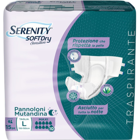 Pannolone Mutandina Serenity Sd Sensitive Maxi L 15 Pezzi Pannolone Mutandina Serenity Sd Sensitive Maxi L 15 Pezzi