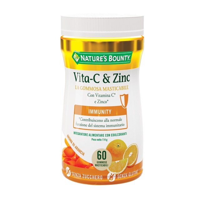 NATURE'S BOUNTY VITA-C&ZINC 60 GOMMOSE NATURE'S BOUNTY VITA-C&ZINC 60 GOMMOSE