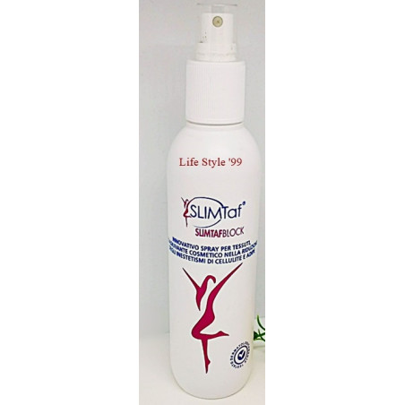 Slimtafblock Spray Per Tessuti Coadiuvante Cosmetico Nella Riduzione Della Cellulite E Adipe 200 Ml Slimtafblock Spray Per Tessuti Coadiuvante Cosmetico Nella Riduzione Della Cellulite E Adipe 200 Ml