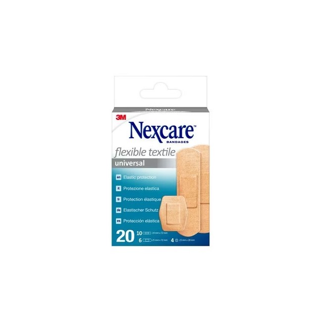 Cerotto Preparato Nexcare Textile N0420as Assortiti 3 Misure 10 Cerotti 19x72mm + 6 Cerotti 25x72mm + 4 Cerotti 22,5mm Cerotto Preparato Nexcare Textile N0420as Assortiti 3 Misure 10 Cerotti 19x72mm + 6 Cerotti 25x72mm + 4 Cerotti 22,5mm