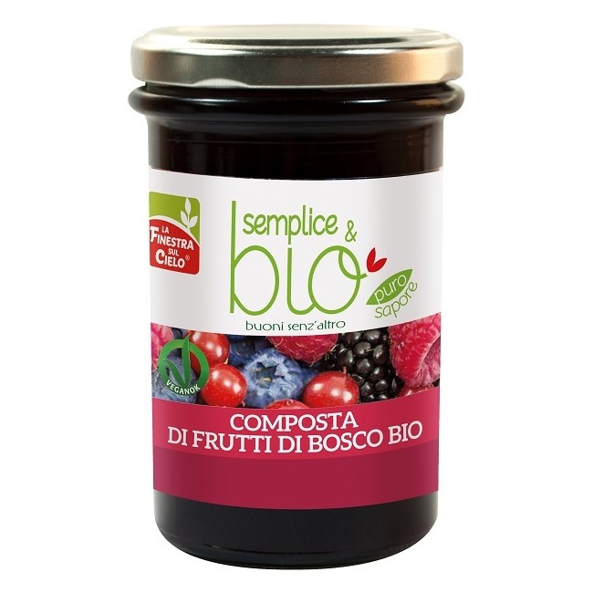 COMPOSTA DI FRUTTI DI BOSCO CON POLPA DI MELA BIO 320 G COMPOSTA DI FRUTTI DI BOSCO CON POLPA DI MELA BIO 320 G