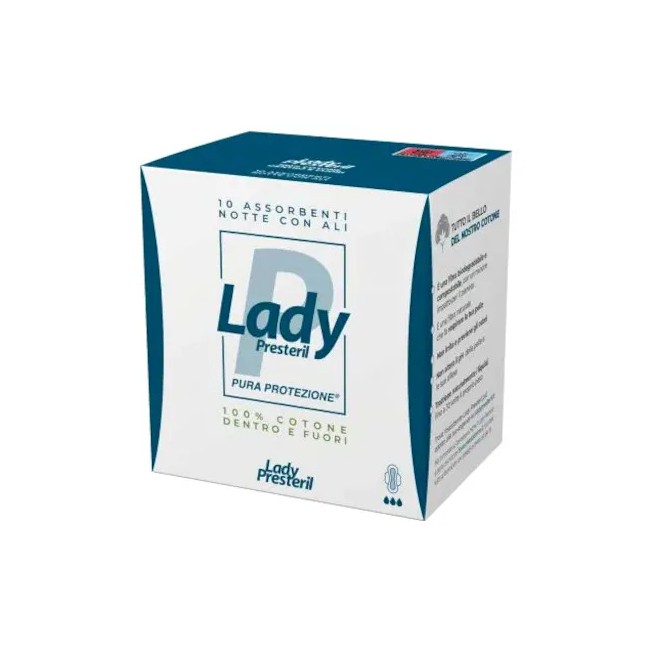 Lady Presteril Assorbenti Notte Con Ali Ripiegati Biodegradabili 10 Pezzi Lady Presteril Assorbenti Notte Con Ali Ripiegati Biodegradabili 10 Pezzi