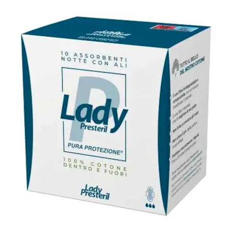 Lady Presteril Assorbenti Notte Con Ali Ripiegati Biodegradabili 10 Pezzi Lady Presteril Assorbenti Notte Con Ali Ripiegati Biodegradabili 10 Pezzi