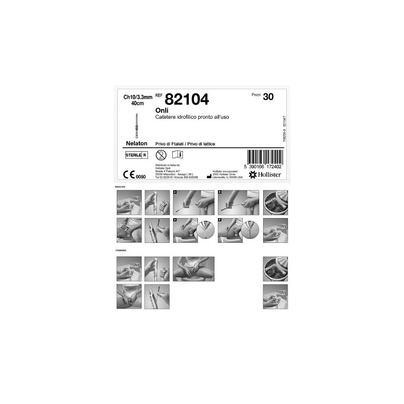 CATETERE IDROFILICO ONLI 40 CM CH 10 30 PEZZI CATETERE IDROFILICO ONLI 40 CM CH 10 30 PEZZI