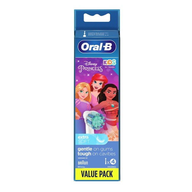 ORALB KIDS PRINCESS TESTINE SPAZZOLINO ELETTRICO 4 PEZZI ORALB KIDS PRINCESS TESTINE SPAZZOLINO ELETTRICO 4 PEZZI