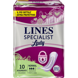 Assorbenti Per Incontinenza Lines Specialist Lady Normal 10 Pezzi