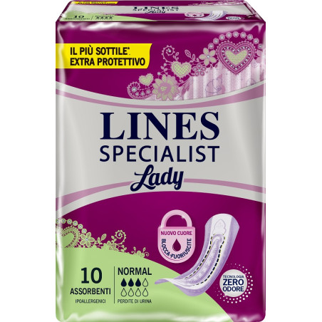 PANNOLONE SAGOMATO LINES SPECIALIST NORMAL 10 PEZZI