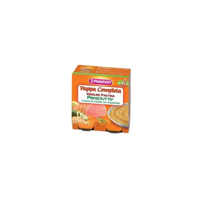 PLASMON OMOGENEIZZATO PAPPE PROSCIUTTO VERDURA PASTINA 190 G X 2 PEZZI