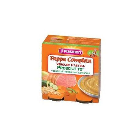 PLASMON OMOGENEIZZATO PAPPE PROSCIUTTO VERDURA PASTINA 190 G X 2 PEZZI