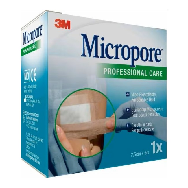 CEROTTO IN CARTA MICROPORE SURGICAL TAPE TAN M5X25MM CEROTTO IN CARTA MICROPORE SURGICAL TAPE TAN M5X25MM