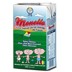 Brik da 500 ml di Monello Latte Crescita, alimento liquido per lo sviluppo osseo e nervoso dei bambini.