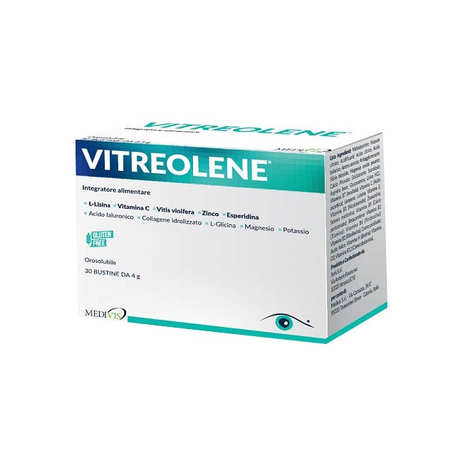 Confezioneda 30 bustine di Vitreolene, integratore ad azione ricostituente per rinforzare il sistema immunitario. Confezioneda 30 bustine di Vitreolene, integratore ad azione ricostituente per rinforzare il sistema immunitario.