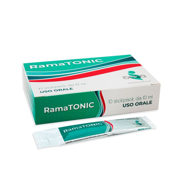 Confezione da 10 stickpack di Ramatonic Integratore Ricostituente Rivitalizzante Per Stanchezza E Affaticamento.