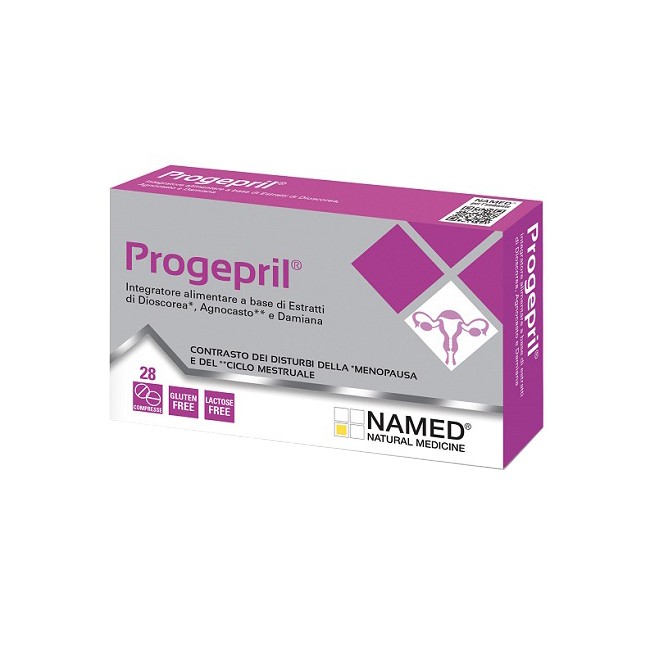 Confezione da 28 compresse di Named Progepril integratore per ciclo mestruale e menopausa Confezione da 28 compresse di Named Progepril integratore per ciclo mestruale e menopausa
