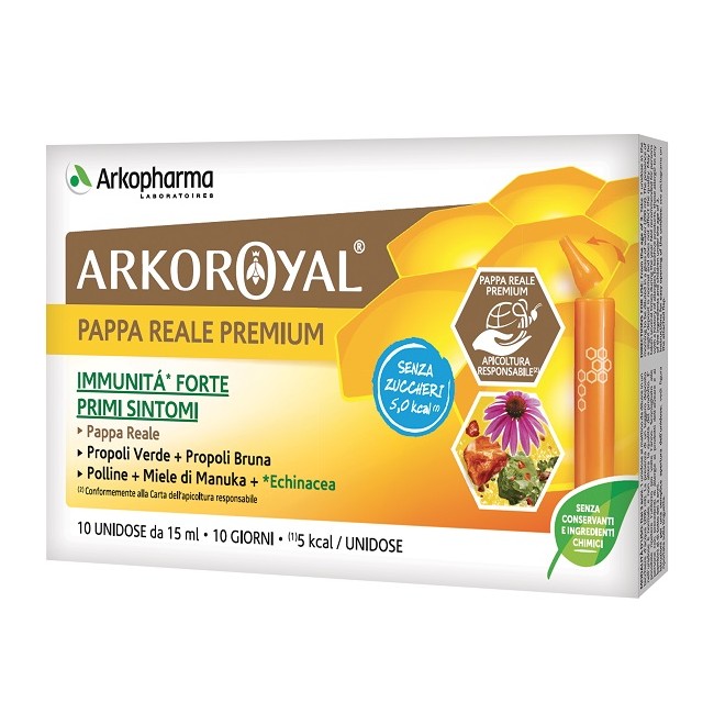 ARKOROYAL IMMUNITA' SENZA ZUCCHERO 10 FLACONCINI DA 15 ML ARKOROYAL IMMUNITA' SENZA ZUCCHERO 10 FLACONCINI DA 15 ML