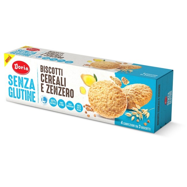 DORIA BISCOTTI CEREALI-ZENZERO 4X37,5 G DORIA BISCOTTI CEREALI-ZENZERO 4X37,5 G