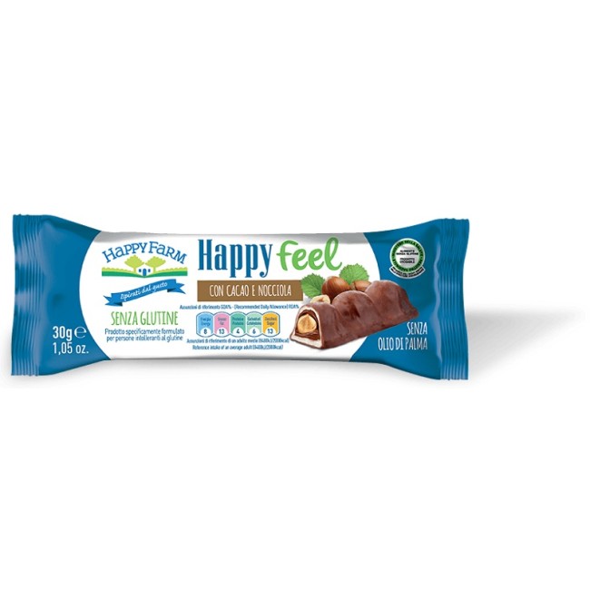 HAPPY FARM HAPPY FEEL CACAO E NOCCIOLA MONO 30 G HAPPY FARM HAPPY FEEL CACAO E NOCCIOLA MONO 30 G