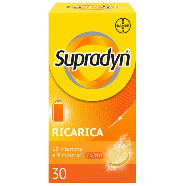 confezione da 30 compresse effervescenti di Supradyn Ricarica integratore multivitaminico confezione da 30 compresse effervescenti di Supradyn Ricarica integratore multivitaminico