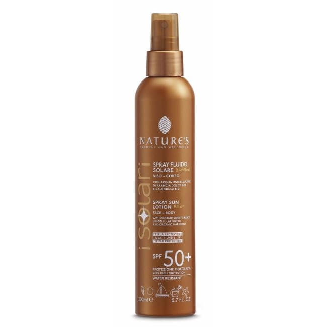 NATURES I SOLARI SPRAY FLUIDO BAMBINI SPF50+ 200 ML NATURES I SOLARI SPRAY FLUIDO BAMBINI SPF50+ 200 ML
