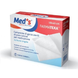 Garza Compressa Meds 12-12 18x40cm 12 Pezzi