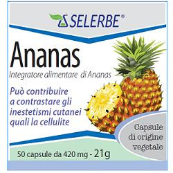 Confezione da 50 capsule di Selerbe Ananas Estratto Secco, integratore contro gli inestetismi della cellulite.