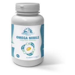 Confezione da 60 capsule molli di Erbenobili Omega Nobile Integratore Di Olio Di Pesce.