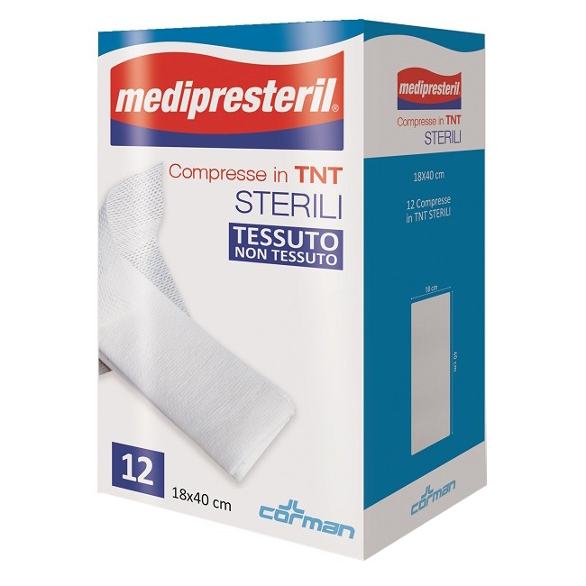 COMPRESSE STERILI TNT MEDIPRESTERIL 18X40 CM 12 PEZZI