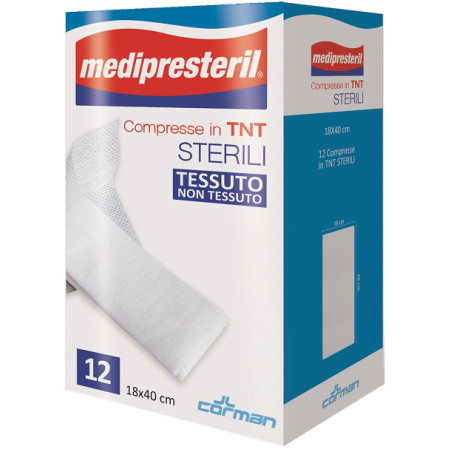 COMPRESSE STERILI TNT MEDIPRESTERIL 18X40 CM 12 PEZZI