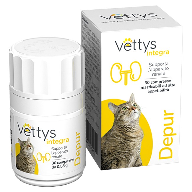 VETTYS INTEGRA DEPUR GATTO 30 COMPRESSE MASTICABILI VETTYS INTEGRA DEPUR GATTO 30 COMPRESSE MASTICABILI