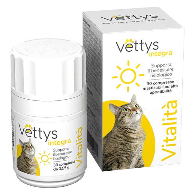 VETTYS INTEGRA VITALITA' GATTO 30 COMPRESSE MASTICABILI VETTYS INTEGRA VITALITA' GATTO 30 COMPRESSE MASTICABILI