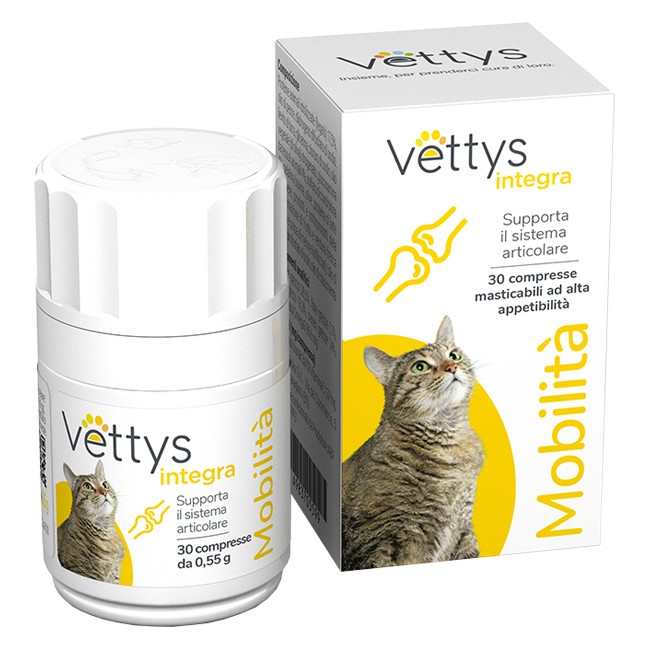 VETTYS INTEGRA MOBILITA' GATTO 30 COMPRESSE MASTICABILI VETTYS INTEGRA MOBILITA' GATTO 30 COMPRESSE MASTICABILI