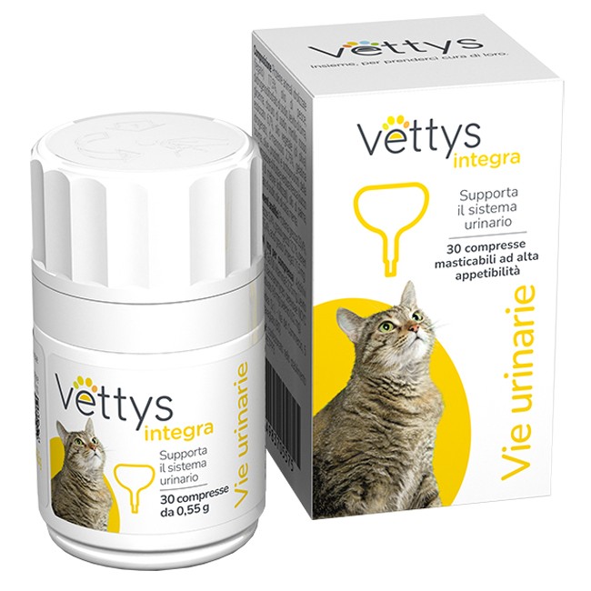 VETTYS INTEGRA VIE URINARIE GATTO 30 COMPRESSE MASTICABILI VETTYS INTEGRA VIE URINARIE GATTO 30 COMPRESSE MASTICABILI