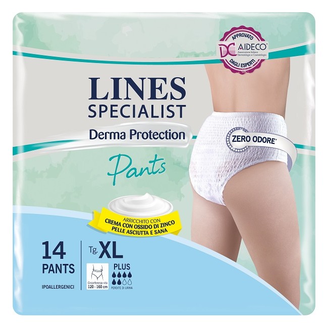 Pannolone Per Incontinenza Lines Specialist Derma Pants Plus Xl 14 Pezzi Pannolone Per Incontinenza Lines Specialist Derma Pants Plus Xl 14 Pezzi