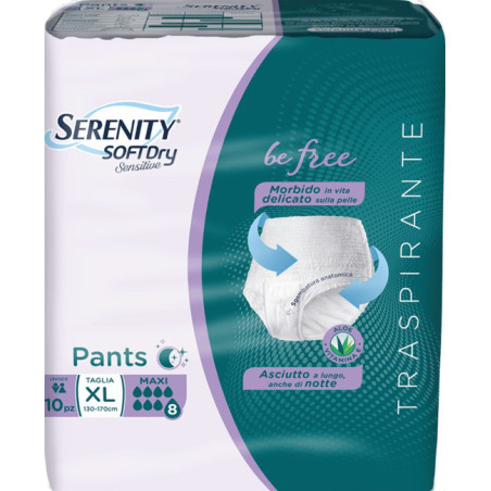 Serenity Pants Sd Sensitive Be Free Maxi Xl 10 Pezzi Serenity Pants Sd Sensitive Be Free Maxi Xl 10 Pezzi