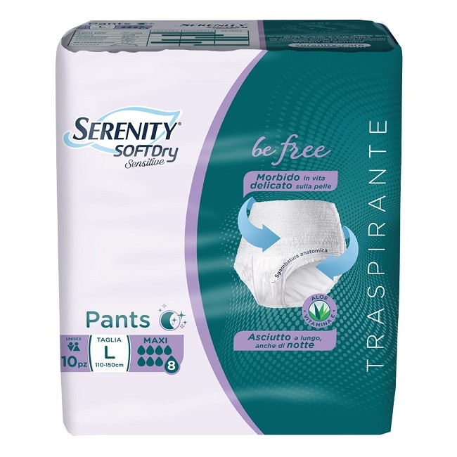 Serenity Pants Sd Sensitive Be Free Maxi L 10 Pezzi Serenity Pants Sd Sensitive Be Free Maxi L 10 Pezzi