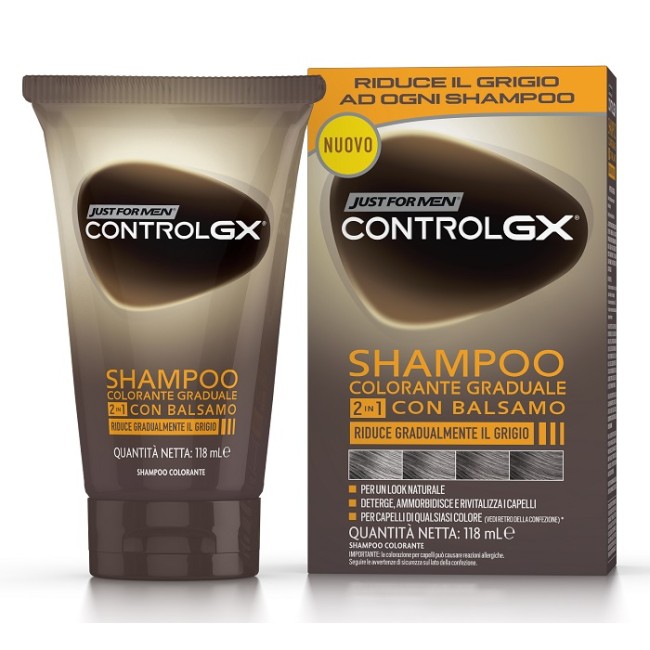 JUST FOR MEN CONTROL GX SHAMPOO COLORANTE GRADUALE 2 IN 1 CON BALSAMO 150 ML JUST FOR MEN CONTROL GX SHAMPOO COLORANTE GRADUALE 2 IN 1 CON BALSAMO 150 ML