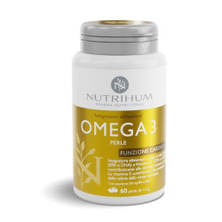 Flacone da 60 capsule di Nutrihum Omega 3, integratore per il cuore e la circolazione.