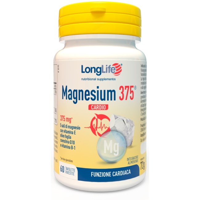 LONGLIFE MAGNESIUM 375 CARDIO 60 TAVOLETTE LONGLIFE MAGNESIUM 375 CARDIO 60 TAVOLETTE