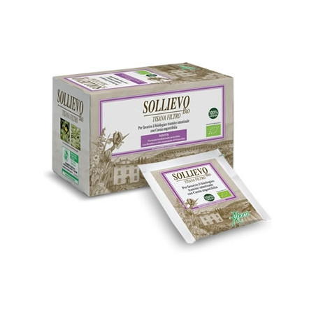 Confezione da 20 filtri di Aboca Sollievo Bio Tisana, integratore per migliorare la digestione.