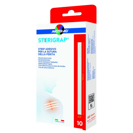MASTER-AID STERIGRAP STRIP ADESIVO SUTURA FERITE 100X6 MM 10 PEZZI MASTER-AID STERIGRAP STRIP ADESIVO SUTURA FERITE 100X6 MM 10 PEZZI