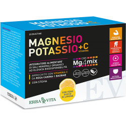 Magnesio Potassio +c Vitamina Gusto Limone 20 Bustine Da 3,8 G