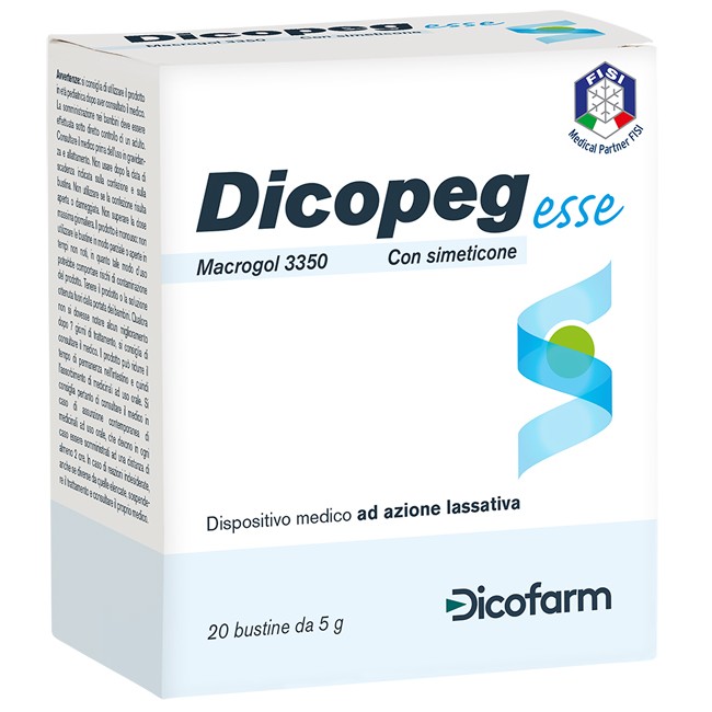 Dicopeg Esse 20 Buste 5 G Macrogol 3350 Dicopeg Esse 20 Buste 5 G Macrogol 3350