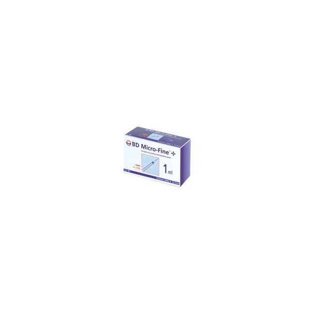 SIRINGA PER INSULINA BECTON DICKINSON 1 ML 100 UI AGO 29 GAUGE 30 PEZZI